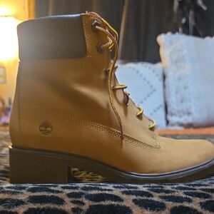 Timberland Women's Brown Leather Combat Boots